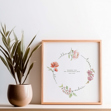 CUSTOM Flower Wreath - 16x16 Print