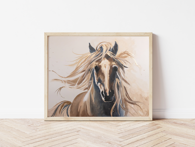 Whimsical Horse Painting - Print Poster